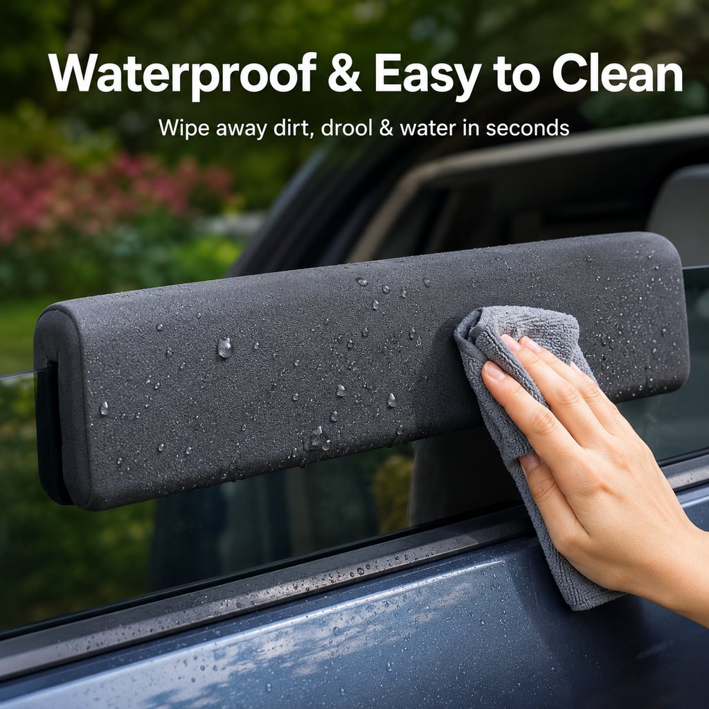Ortekor Dog Car Window Chin Rest Cushion - Soft Door-Edge Pillow for Road Trips & Daily Rides