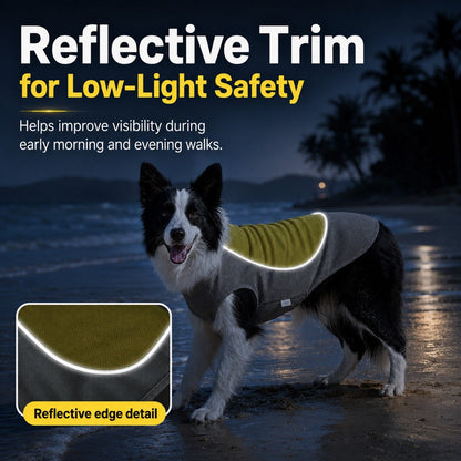 Ortekor Water-Activated Dog Cooling Vest for Summer Walks & Hikes - Breathable Heat-Relief Vest with Ice Pack Pocket