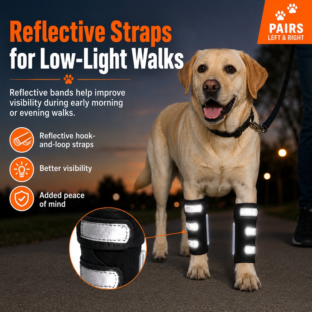 Ortekor Dog Front Leg Brace for Weak or Injured Legs - Adjustable Support for Stability, Recovery & Daily Walking Comfort