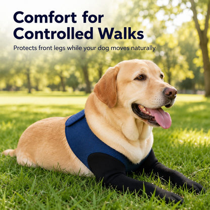 Ortekor PawGuard Dual Front Leg Recovery Sleeves for Dogs - Cone-Free Anti-Lick Protection for Post-Surgery, Scratching & Sensitive Front Legs