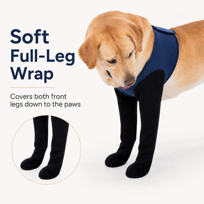 Ortekor PawGuard Dual Front Leg Recovery Sleeves for Dogs - Cone-Free Anti-Lick Protection for Post-Surgery, Scratching & Sensitive Front Legs