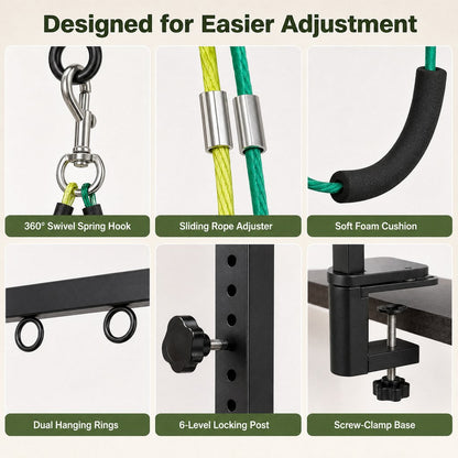 Ortekor Adjustable Dog Grooming Arm Kit for At-Home Grooming - Steadier Brushing, Trimming & Nail Care