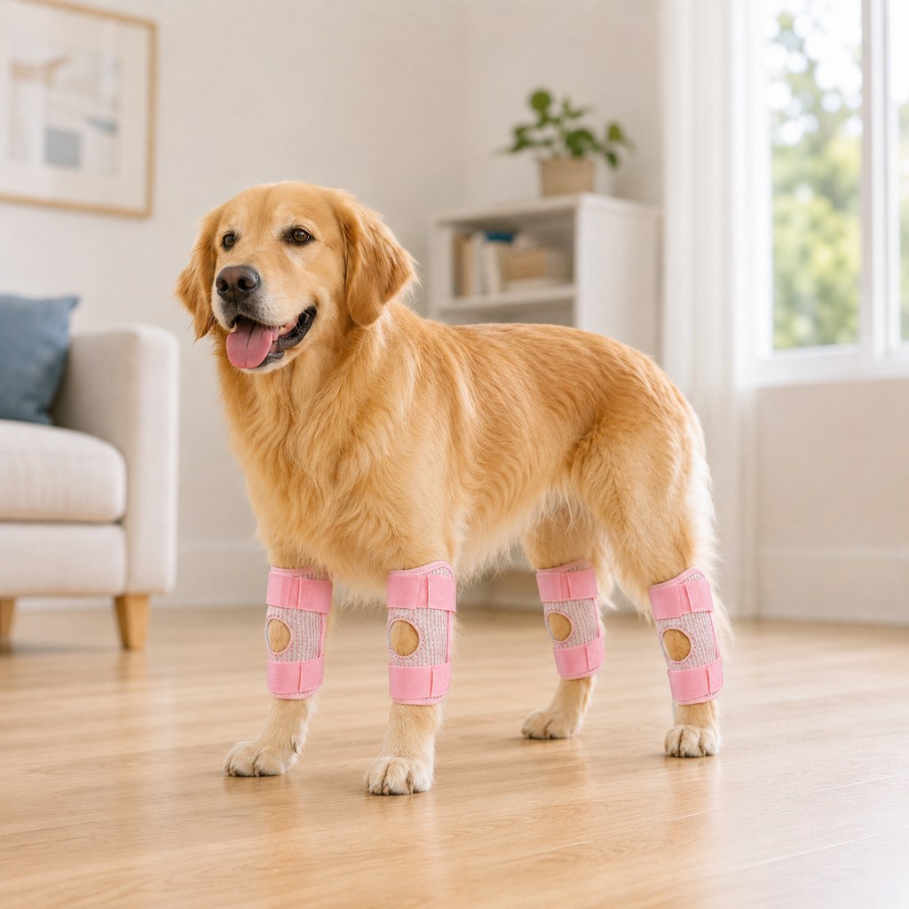 Ortekor Dog Knee Support Brace for Front & Rear Legs - Adjustable Joint Support Sleeve for Senior Dogs, Active Dogs & Everyday Mobility Assistance