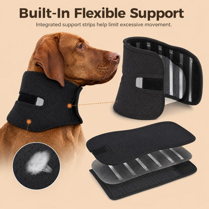 Ortekor Adjustable Dog Neck Support Brace for Rest & Recovery - Breathable Cervical Collar for Limited Neck Movement