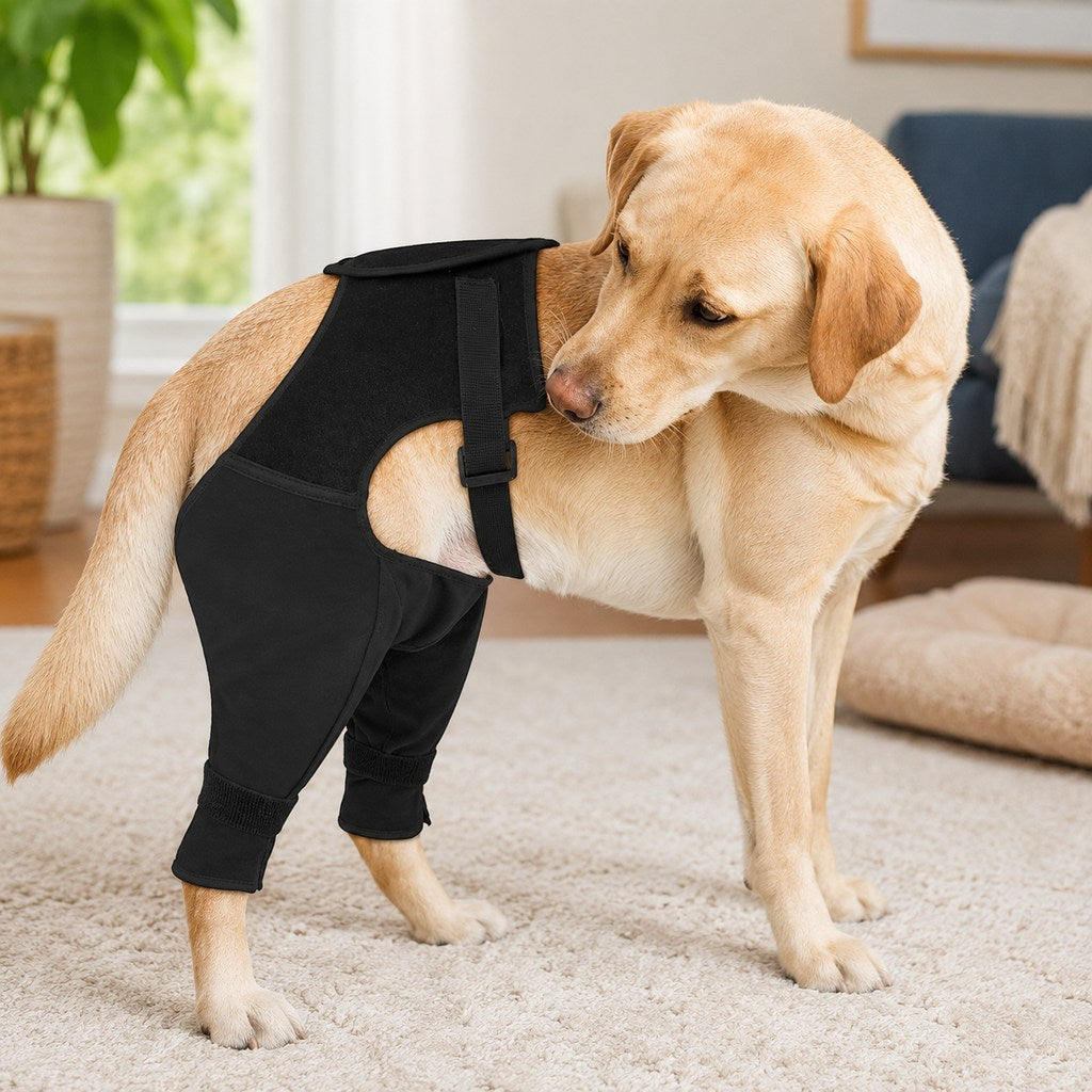 Ortekor Dog Rear Leg Recovery Sleeve for Post-Surgery Care & Licking Protection