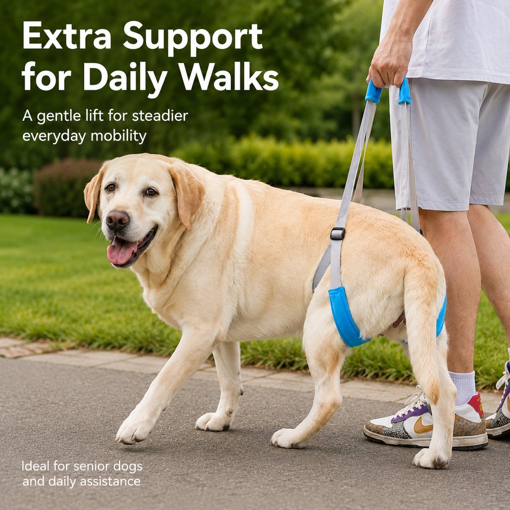 Ortekor Dog Rear Leg Lift Support Sling for Stairs & Cars - Senior Dog Mobility Support