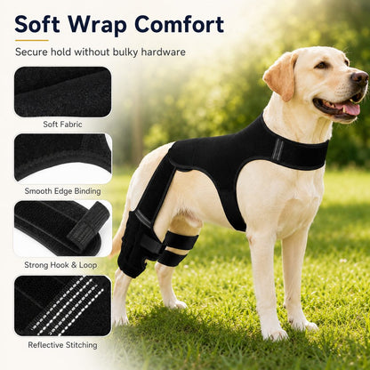 Ortekor RearGuard Dog Rear Leg Support Brace - Anti-Slip Hind Leg Stability Wrap for Senior Dogs, Hardwood Floors & Recovery Walks