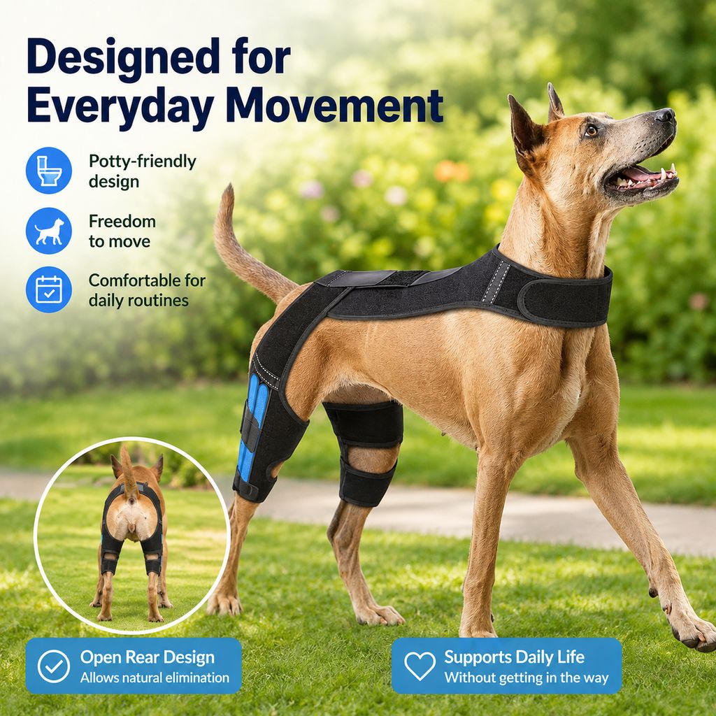 Ortekor Dog Rear Leg Support Harness for Senior Dogs - Dual Hind Leg Mobility Aid for Walking & Standing