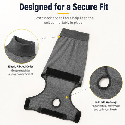 Ortekor Dog Recovery Suit with Pad Layer for Post-Surgery, Heat Cycles & Licking Protection