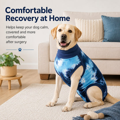 Ortekor Dog Post Surgery Recovery Suit - Soft Anti-Lick Protective Onesie for Spay Neuter Recovery