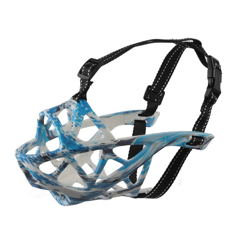 Soft Fabric Dog Muzzle for Training, Vet Visits & Grooming – Breathable Mesh Design for Small to Large Breeds – Adjustable Secure Fit