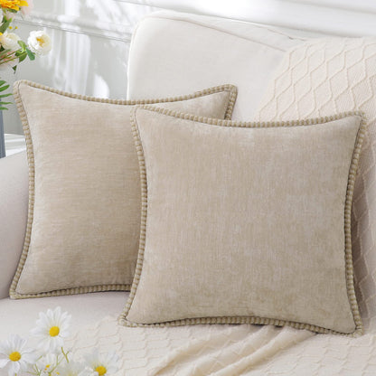 Decorative Luxury Cushion | Soft Chenille Fabric with Elegant Design | Cozy Addition for Home Decor