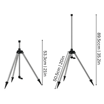 360-Degree Tripod Lawn Sprinkler with Adjustable Height – High-Pressure Rotating Garden Irrigation System for Large Yards & Small Gardens