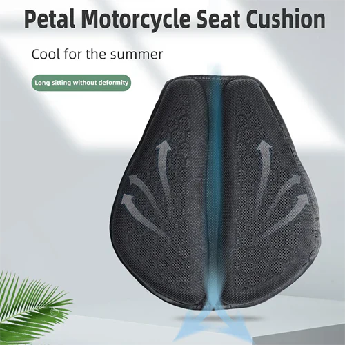 Cojín de gel para asiento | Cojín para motocicleta con absorción de impactos | Diseño transpirable para viajes largos