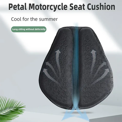 Cojín de gel para asiento | Cojín para motocicleta con absorción de impactos | Diseño transpirable para viajes largos