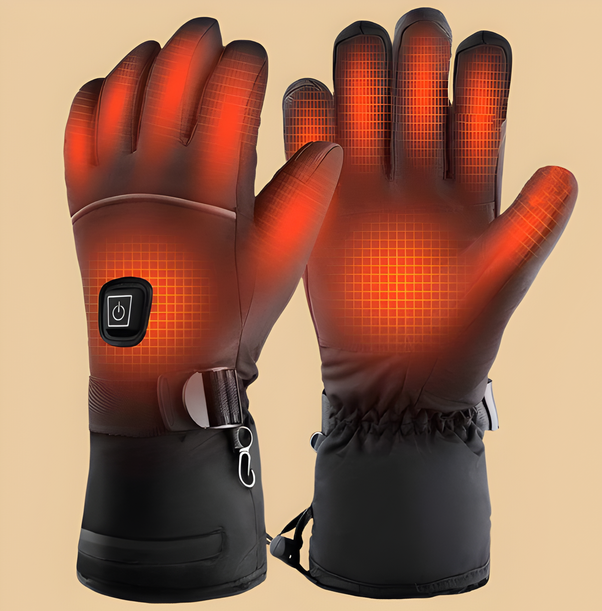 Battery-Powered Winter Gloves with 3-Level Adjustable Hand Warmers for Skiing, Ice Fishing, Snowboarding & Outdoor Work