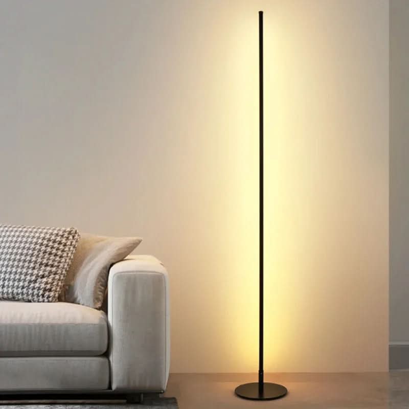 Dimmable LED Floor Lamp 63 Inches Tall Warm White Light Metal Standing Reading Lamp for Bedroom Office Corner Lighting Space-Saving Modern U