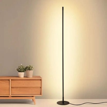Dimmable LED Floor Lamp 63 Inches Tall Warm White Light Metal Standing Reading Lamp for Bedroom Office Corner Lighting Space-Saving Modern U
