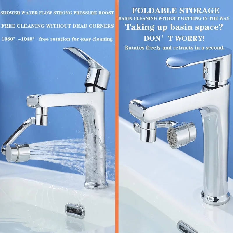 Extensor de grifo de lavabo ajustable con dos tipos de chorro
