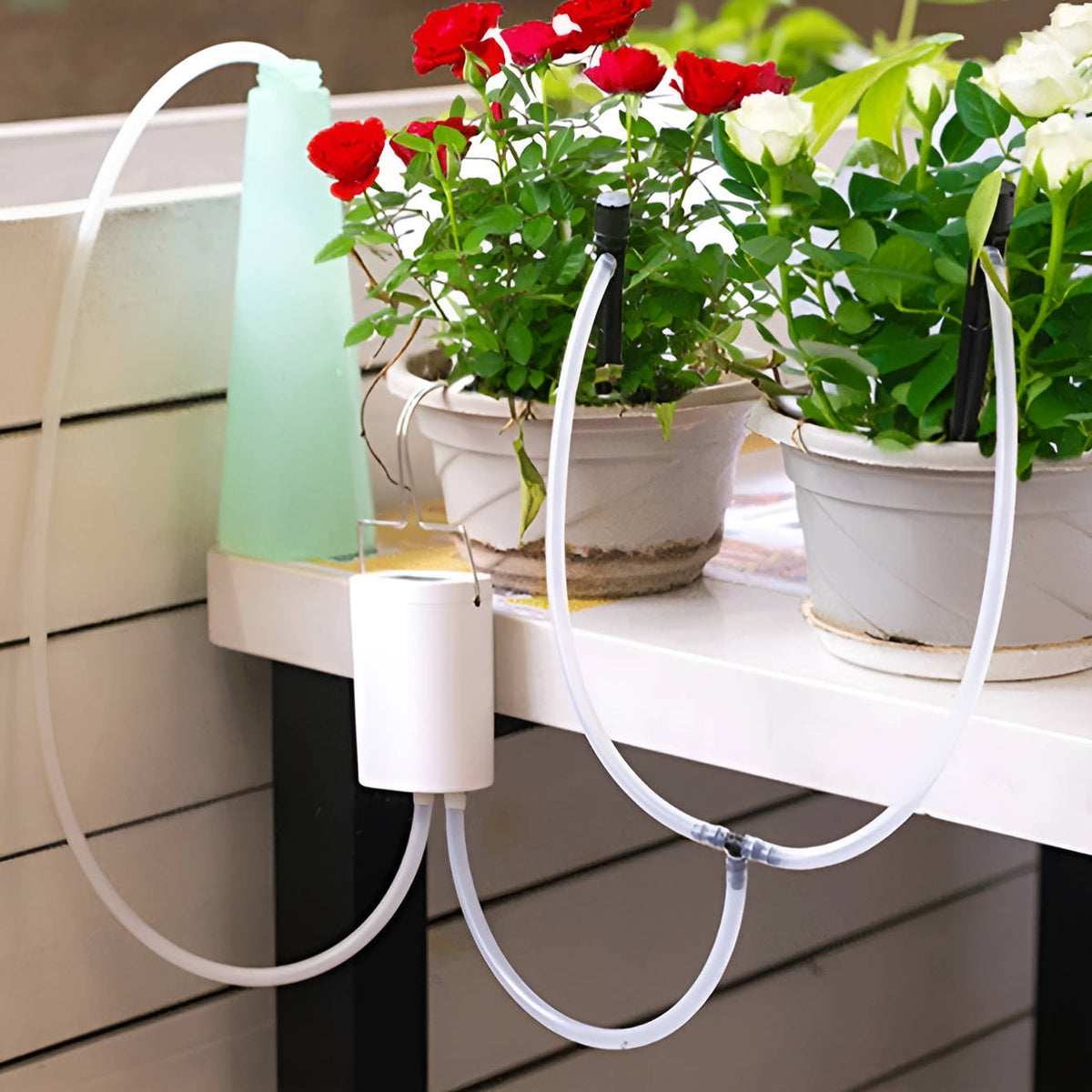 Controlador de riego AquaSmart: recargable, cobertura para múltiples plantas