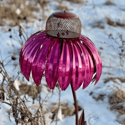 Comedero para pájaros Cypress - Comedero para pájaros de flores, metal duradero