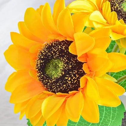 Rechargeable Sunflower Night Light Table Lamp LED Cordless Flower Nightstand Lamp for Bedroom Living Room Desk Decor