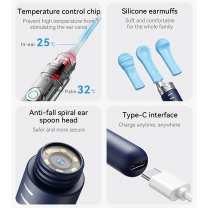 Otoscopio inalámbrico con video HD y estuche de viaje