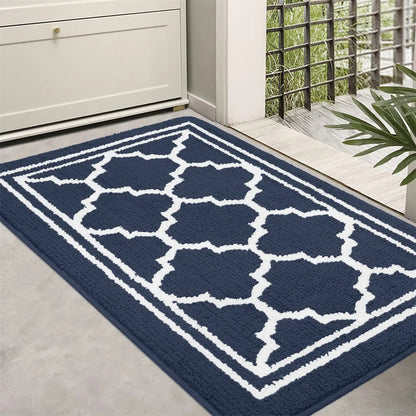 Felpudo para puerta de entrada, alfombra antideslizante para interiores y exteriores, felpudo de bienvenida absorbente para el hogar