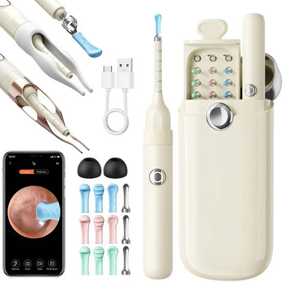 Otoscopio inalámbrico con video HD y estuche de viaje