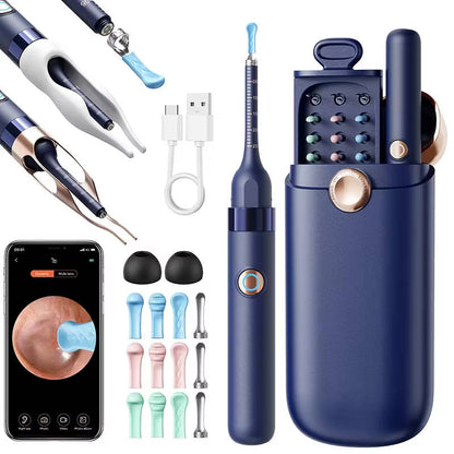 Otoscopio inalámbrico con video HD y estuche de viaje