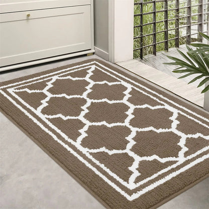 Felpudo de entrada elegante | Alfombrilla robusta absorbente de suciedad con base antideslizante para uso interior y exterior