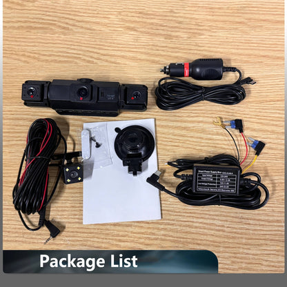 4-Camera 1080P Vehicle Recording System with Infrared Vision – Front Rear Side Surveillance Monitor for Cars Trucks SUVs