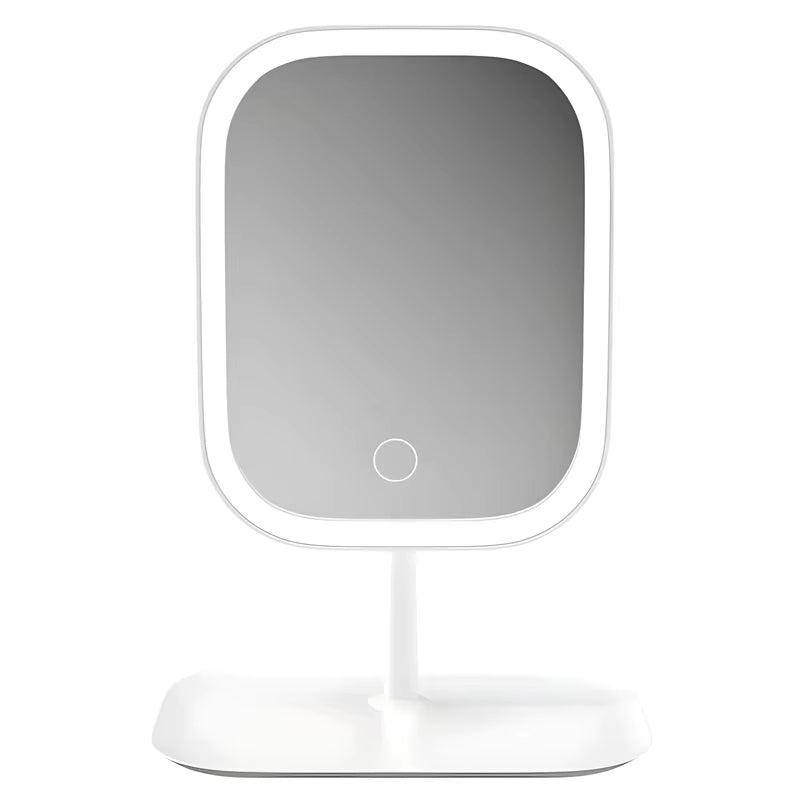 Lighted Makeup Mirror with Touch Control, Cordless Vanity Mirror with 3 Color Temperatures, Adjustable Brightness for Bedroom & Bathroom