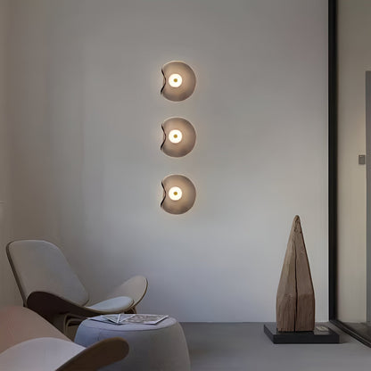 Curved Glass LED Wall Sconce 10 in Warm White Bidirectional Light Fixture for Bedroom Hallway Living Room Modern Indoor Accent Lighting