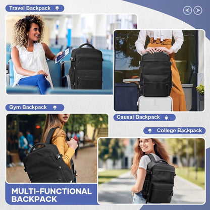 Mochila de viaje versátil | Compartimento para portátil de 15.6 pulgadas con compresión al vacío | Diseño organizado para viajes sin complicaciones