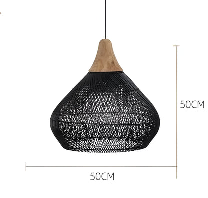 Woven Wicker Ceiling Light 20 in Natural Fiber Shade for Kitchen Island Dining Room Overhead Boho Farmhouse Organic Texture Rope Hanging Fix