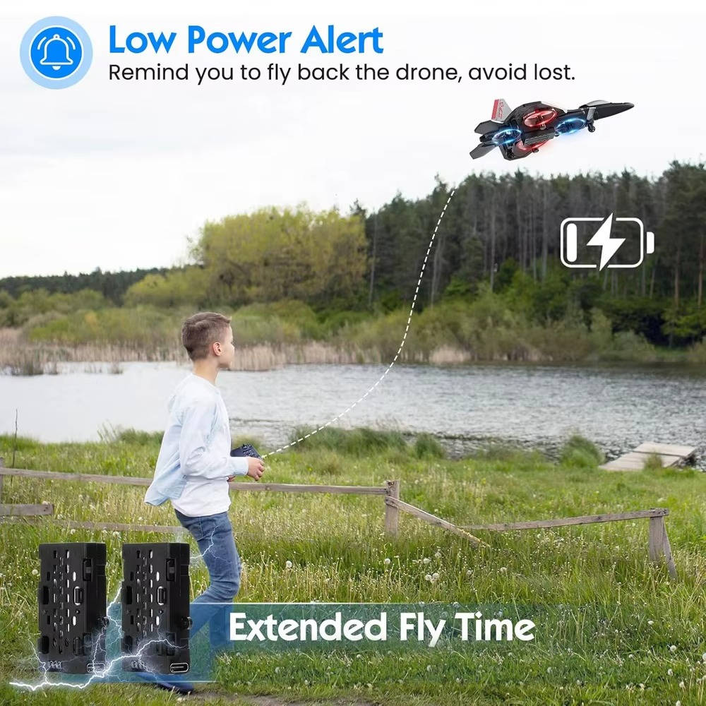 Divertido avión de acrobacias RC para niños con giros de 360 grados