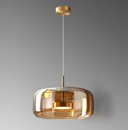 Glass Hanging Ceiling Fixture with Adjustable Cord for Dining Tables & Kitchen Islands | Color-Tunable LED Modern Farmhouse Style