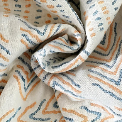 Dual-Sided All-Cotton Throw Blanket for Couch, Bed & Decor | Soft Reversible Woven Textile | Machine Washable Accent Cover