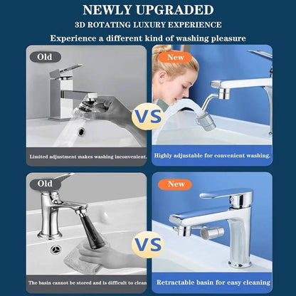 Extensor de grifo de lavabo ajustable con dos tipos de chorro