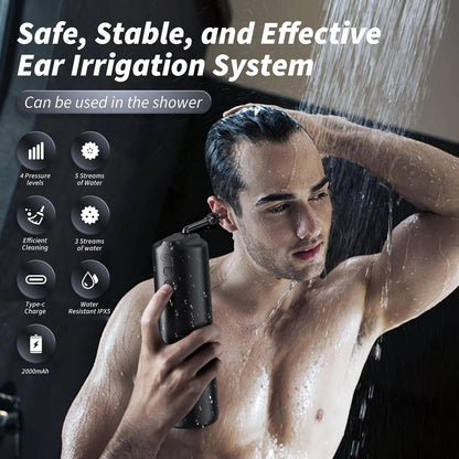 Gentle Ear Cleaning Solution | Adjustable Pressure with Waterproof Design for Comfortable Ear Care