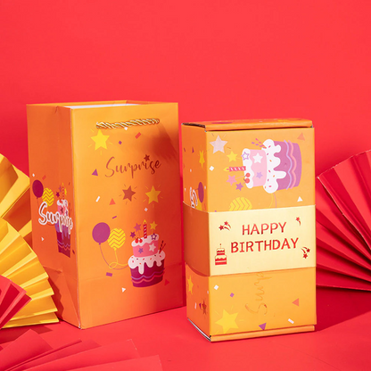 Pop-Up Gift Box with Surprise Reveal Mechanism for Birthdays, Weddings & Christmas – Decorative Keepsake Packaging