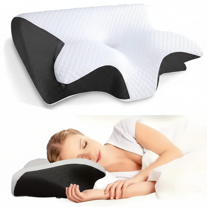 DreamAlign | Ergonomic Memory Foam Pillow with Contour Shape | Breathable Design for Neck Pain Relief