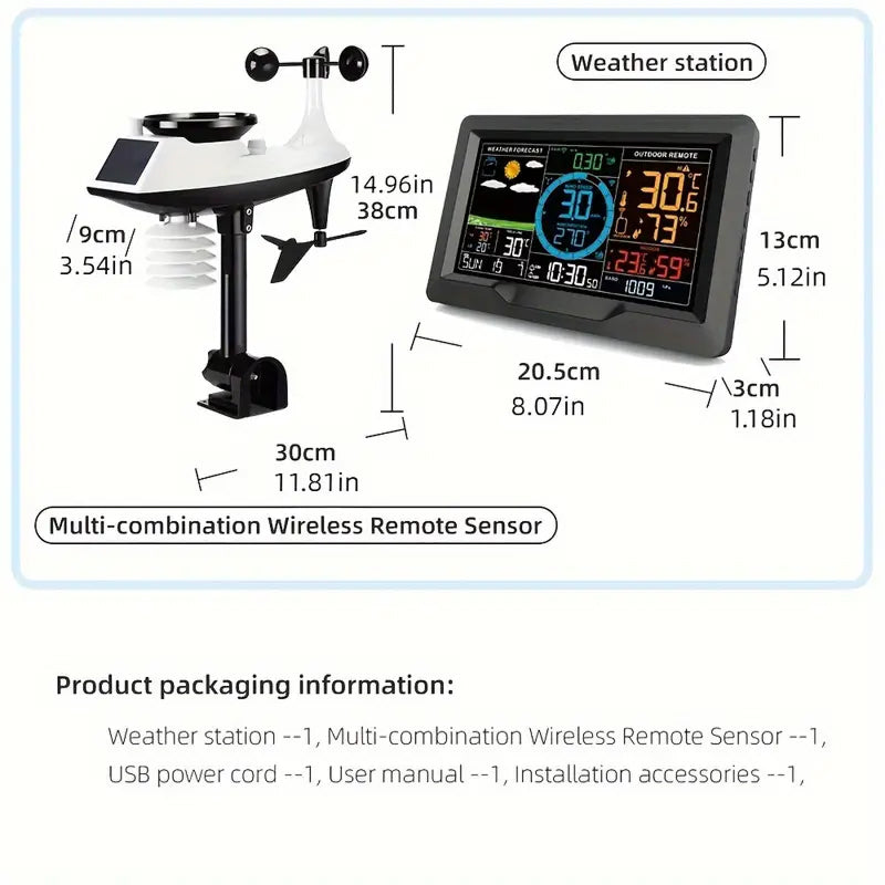 Ortekor WeatherWise | Home Weather Station with Advanced Sensors | Real-Time Data for Accurate Local Forecasts