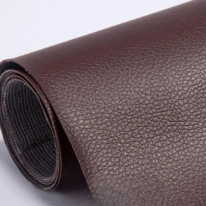 Peel-and-Stick Leather Repair Patches for Furniture, Car Seats & Bags – Cut-to-Fit, Waterproof Vinyl Sheet 20×54 in