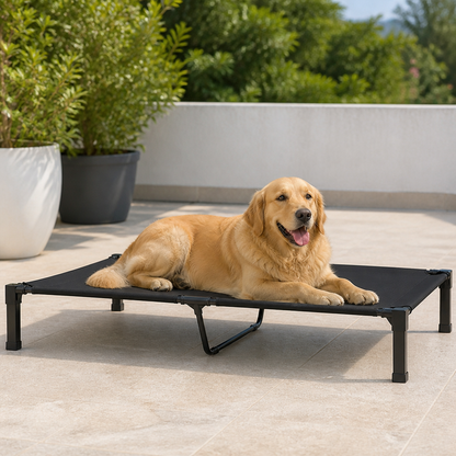 Ortekor Elevated Cooling & Portable Dog Cot (Removable Canopy)