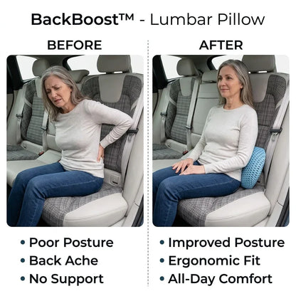 Cojín de soporte lumbar, contorno ergonómico, alivio del dolor de espalda