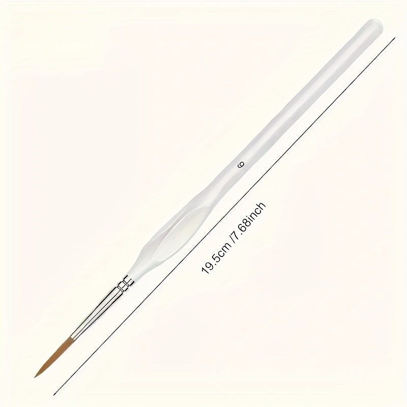 Precision Art Brushes for Scale Models 7.7 Inch Synthetic Bristle Set Wooden Handle Acrylic Oil Watercolor Craft Nail Art