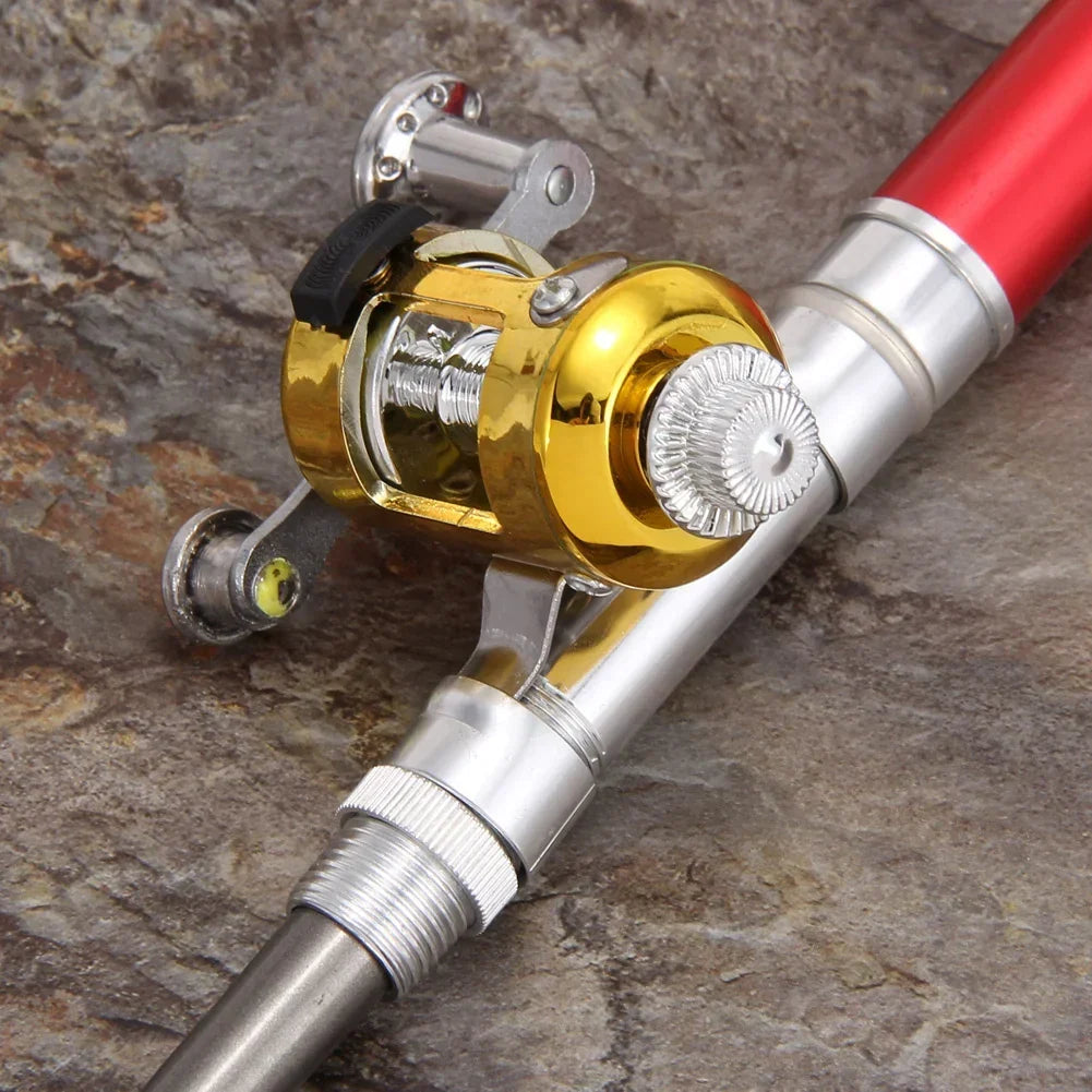 Collapsible Fishing Rod with Aluminum Reel for Travel and Hiking Adventures