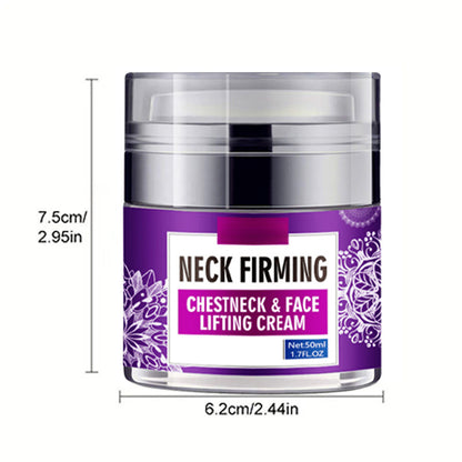 Firming Neck Cream with Hyaluronic Acid & Vitamin E for Smoother, Tighter Skin on Neck & Décolleté | Anti-Aging Moisturizer for Women